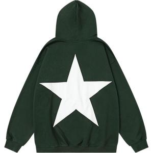 imageAelfric Eden Star Hoodies Y2k Oversized Graphic Hoodies Aesthetic 90s Crewneck Sweatshirt Long Sleeve Pullover TopsGreen