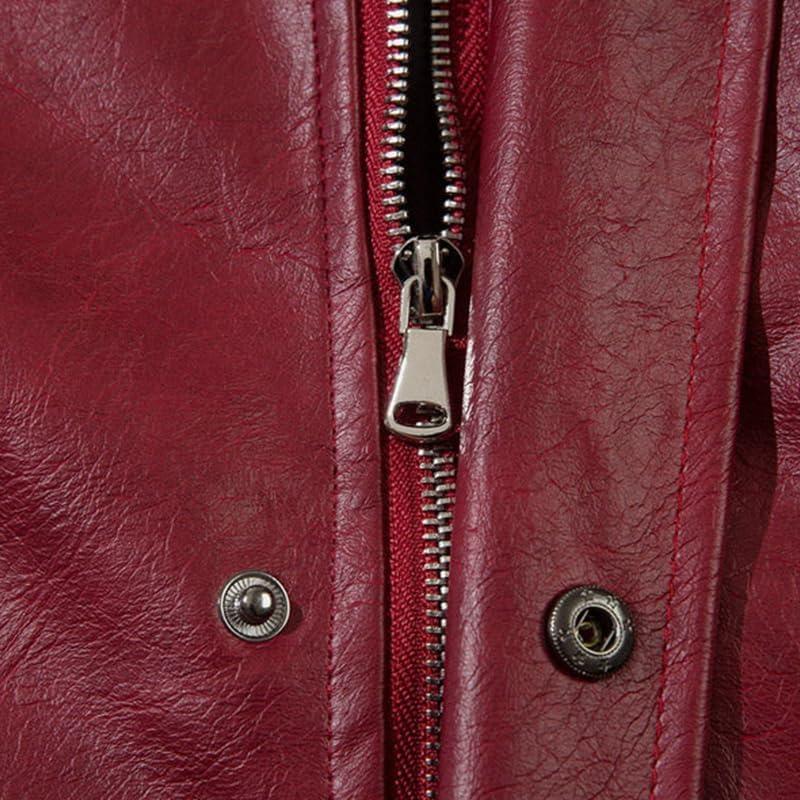 imageAelfric Eden Womens Faux Leather Jacket Oversized Vintage Motorcycle Jackets Moto Coats Unisex Trendy Streetwear JacketBurgundy