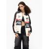 imageAelfric Eden Faux Leather Racing Jacket Oversized Motorcycle Biker Racer Jackets Streetwear UnisexApricot