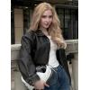 imageAelfric Eden Leather Jacket Faux Vintage Oversized Motorcycle Jackets Zip Up Moto Jacket Fashion Trendy Outfits UnisexBlack