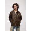 imageAelfric Eden Leather Jacket Faux Vintage Oversized Motorcycle Jackets Zip Up Moto Jacket Fashion Trendy Outfits UnisexCoffee