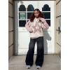 imageAelfric Eden Suede Star Patchwork Full Zip Up Hoodie Oversized Graphic Hoodies Y2K Hooded Casual Sweatshirts JacketsPink