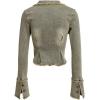imageAelfric Eden Womens Denim Jacket Fringe TwoWay Zipper Fashion Vintage Washed Long Sleeve Jean Coat01blue