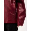 imageAelfric Eden Womens Faux Leather Jacket Oversized Vintage Motorcycle Jackets Moto Coats Unisex Trendy Streetwear JacketBurgundy