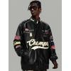 imageAelfric Eden Letter Embroidered Racing Jacket Vintage Graphic Baseball Jacket Unisex Coats StreetwearA10black