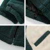 imageAelfric Eden Mens Sherpa Fleece Jacket Zip Up Patchwork Winter Puffer Fuzzy Jackets Warm Fur Coat UnisexGreen