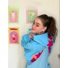 imageAelfric Eden Womens Graphic Hoodies Pink Star Print Hoodie Unisex Oversized Hoodies Long Sleeve Pocket PulloverAa05blue