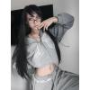 imageAelfric Eden Womens Zip Up Hoodies Embroidery Lace Bow Long Sleeve Sweatshirts Y2K Oversized Fall Outfits with PocketGrey