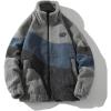 imageAelfric Eden Mens Vintage Patchwork Fleece Coats Splicing Contrast Sherpa Coat Unisex Casual Oversized Jackets1539grey