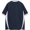 imageAelfric Eden Jersey Shirts Women Oversized Mesh V Neck Graphic Tees Y2k Color Block Short Sleeve T Shirt TopsNavy Blue