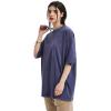 imageAelfric Eden Mens Cotton TShirts Oversized Unisex Short Sleeves Wash Baggy Casual Tees Workout Solid Summer TopsDark Purple
