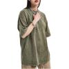 imageAelfric Eden Mens Cotton TShirts Oversized Unisex Short Sleeves Wash Baggy Casual Tees Workout Solid Summer TopsGrey Green