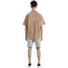 imageAelfric Eden Mens Cotton TShirts Oversized Unisex Short Sleeves Wash Baggy Casual Tees Workout Solid Summer TopsSand