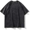 imageAelfric Eden Mens Oversized T Shirts Tees Butterfly Print Crew Neck Cotton Tops Streetwear Casual ShirtBlack