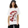 imageAelfric Eden Oversized Graphic Tees Women Streetwear Casual Heart Print Angel Cartoon Unisex Summer TopsWhite