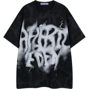 imageAelfric Eden Mens Graphic Tee Shirts Oversized Baggy Loose Cotton TShirt Streetwear Casual Summer Y2k ShirtBlack