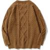 imageAelfric Eden Cable Knit Sweater Men Oversized Rory Gilmore Crewneck Knitted Sweater Pullover 2024 Vintage Fall Sweaters TopsBrown