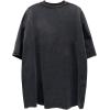 imageAelfric Eden Mens Oversized Graphic Tees Y2k Washed Cotton T Shirt Distorted Portrait Print Crewneck Tee03black