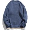 imageAelfric Eden Mens Oversized Sweater Fake Two Basic Classic Sweaters Casual Soft Pullover Streetwear TopsBlue