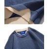 imageAelfric Eden Mens Oversized Sweater Fake Two Basic Classic Sweaters Casual Soft Pullover Streetwear TopsBlue
