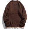 imageAelfric Eden Mens Oversized Sweater Fake Two Basic Classic Sweaters Casual Soft Pullover Streetwear TopsCoffee