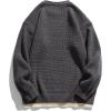 imageAelfric Eden Mens Oversized Sweater Fake Two Basic Classic Sweaters Casual Soft Pullover Streetwear TopsDark Gray