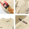 imageAelfric Eden Oversized Sweater Graphic Van Gogh Printed Unisex 90s Vintage Women Knit Sweaters Men Casual 2024 PulloverBeige