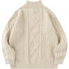 imageAelfric Eden Oversized Sweater for Women Turtleneck Long Sleeve Sweater Arctic Velvet Knit PulloverApricot