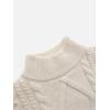 imageAelfric Eden Oversized Sweater for Women Turtleneck Long Sleeve Sweater Arctic Velvet Knit PulloverApricot