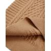 imageAelfric Eden Oversized Sweater for Women Turtleneck Long Sleeve Sweater Arctic Velvet Knit PulloverCoffee Grey