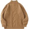 imageAelfric Eden Oversized Sweater for Women Turtleneck Long Sleeve Sweater Arctic Velvet Knit PulloverCoffee Grey
