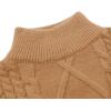 imageAelfric Eden Oversized Sweater for Women Turtleneck Long Sleeve Sweater Arctic Velvet Knit PulloverCoffee Grey