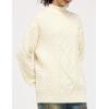 imageAelfric Eden Oversized Sweater for Women Turtleneck Long Sleeve Sweater Arctic Velvet Knit PulloverWhite