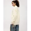 imageAelfric Eden Oversized Sweater for Women Turtleneck Long Sleeve Sweater Arctic Velvet Knit PulloverWhite
