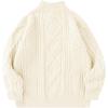 imageAelfric Eden Oversized Sweater for Women Turtleneck Long Sleeve Sweater Arctic Velvet Knit PulloverWhite
