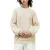 imageAelfric Eden Oversized Sweaters Mohair Furry Sweater Crewneck Knit Casual Soft Pullover 2025 Trendy OutfitsApricot
