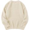 imageAelfric Eden Oversized Sweaters Mohair Furry Sweater Crewneck Knit Casual Soft Pullover 2025 Trendy OutfitsApricot