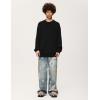 imageAelfric Eden Oversized Sweaters Mohair Furry Sweater Crewneck Knit Casual Soft Pullover 2025 Trendy OutfitsBlack