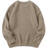 imageAelfric Eden Oversized Sweaters Mohair Furry Sweater Crewneck Knit Casual Soft Pullover 2025 Trendy OutfitsKhaki