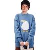 imageAelfric Eden Oversized Sweaters for Women Trendy Unisex Duck Graphic Knit Fall Sweater Streetwear Couple Crewneck PulloverBlue
