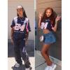 imageAelfric Eden Oversized TShirt Color Blocking Number 24 Print Tee Shirts Cotton Soft Casual Summer Jersey StreetwearNavy Blue