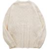 imageAelfric Eden Vintage Oversized Sweaters Crewneck Knit Pullover Baggy Loose Casual Cable Sweater 2025 Fall ClothesBeige