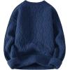 imageAelfric Eden Vintage Oversized Sweaters Crewneck Knit Pullover Baggy Loose Casual Cable Sweater 2025 Fall ClothesDark Blue