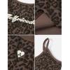 imageAelfric Eden Women Halter Tank Tops Leopard Print Cami Top Crop Camisole Y2k Trendy Going Out TopsBrown