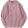 imageAelfric Eden Cable Knit Sweater Men Oversized Rory Gilmore Crewneck Knitted Sweater Pullover 2024 Vintage Fall Sweaters TopsPink