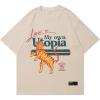 imageAelfric Eden Mens Oversized T Shirts Tees Tiger Graphic Tee Print Cotton Tops Streetwear Casual ShirtApricot