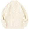 imageAelfric Eden Oversized Sweater for Women Turtleneck Long Sleeve Sweater Arctic Velvet Knit PulloverWhite