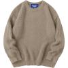 imageAelfric Eden Oversized Sweaters Mohair Furry Sweater Crewneck Knit Casual Soft Pullover 2025 Trendy OutfitsKhaki