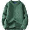imageAelfric Eden Vintage Oversized Sweaters Crewneck Knit Pullover Baggy Loose Casual Cable Sweater 2025 Fall ClothesGreen