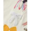 imageAelfric Eden Bow Shirt for Women Oversized Graphic Tees Y2K Cute Print Short Sleeve TShirt Casual Summer Cotton TopBeige